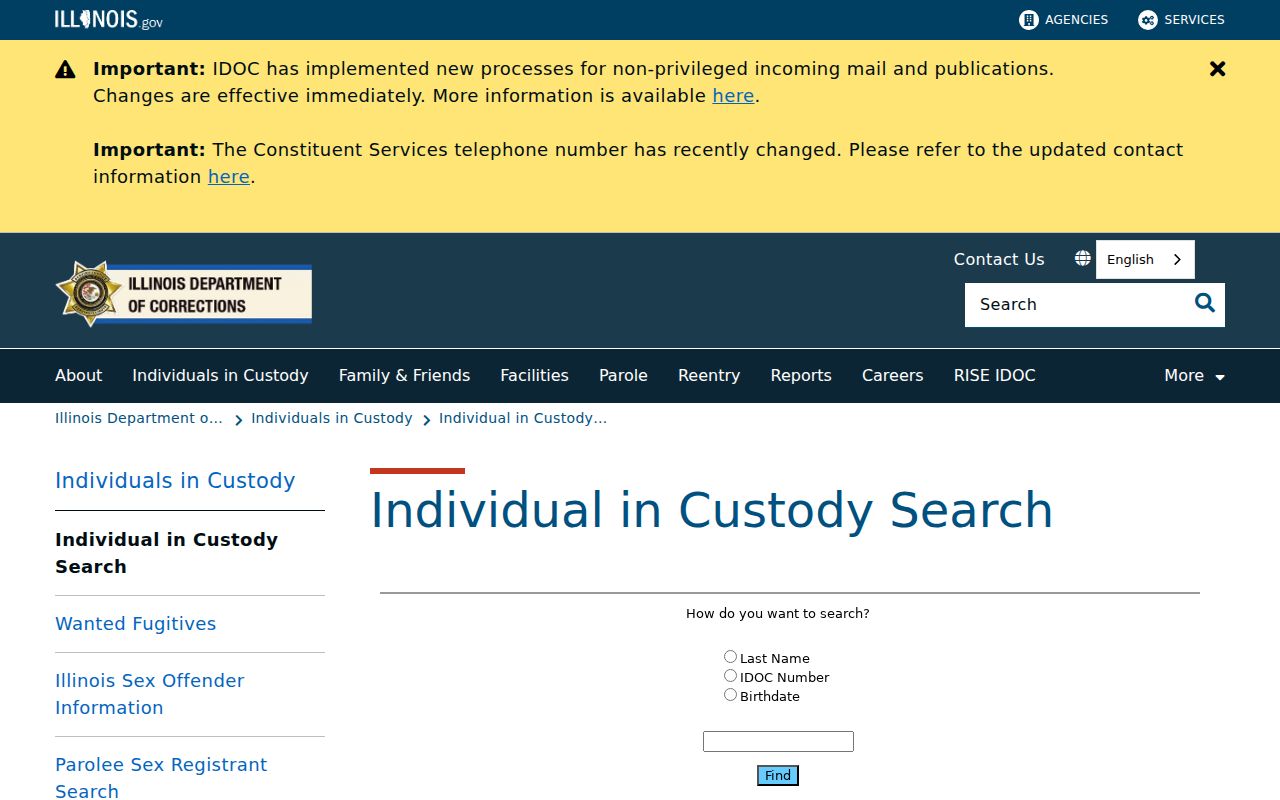 McHenry residents directory Illinois inmate search