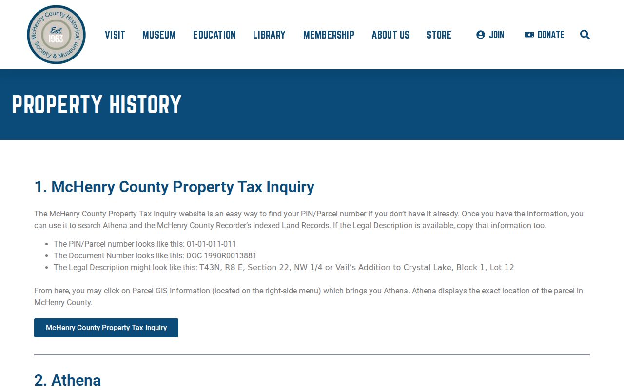 McHenry neighbors historical property research workflow