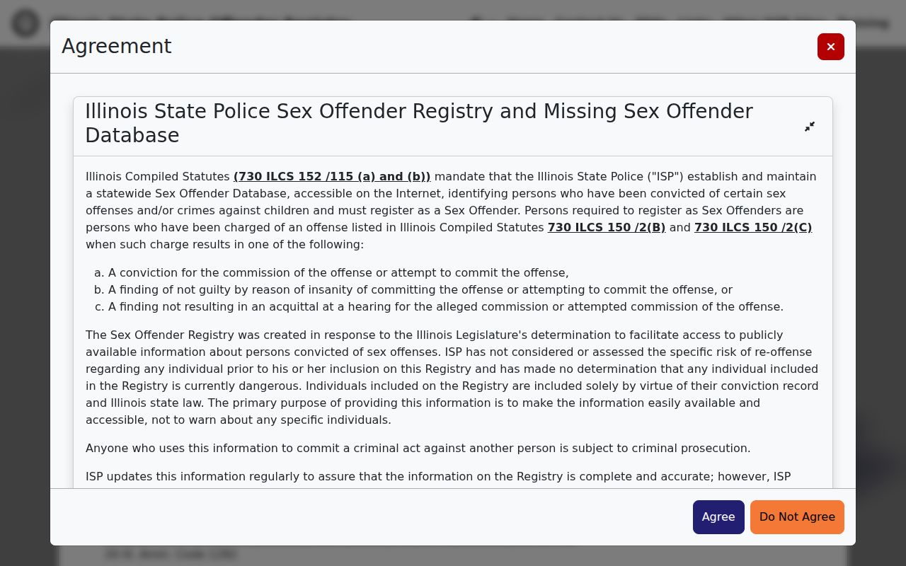 McHenry resident lookup State Police registry entry